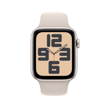 Apple Watch SE 2, 44 мм, корпус из алюминия цвета сияющая звезда, спортивный ремешок цвета сияющая звезда, GPS + Cellular, M/L